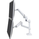 Ergotron LX Dual Stacking Arm for Displays up to 24" (White)