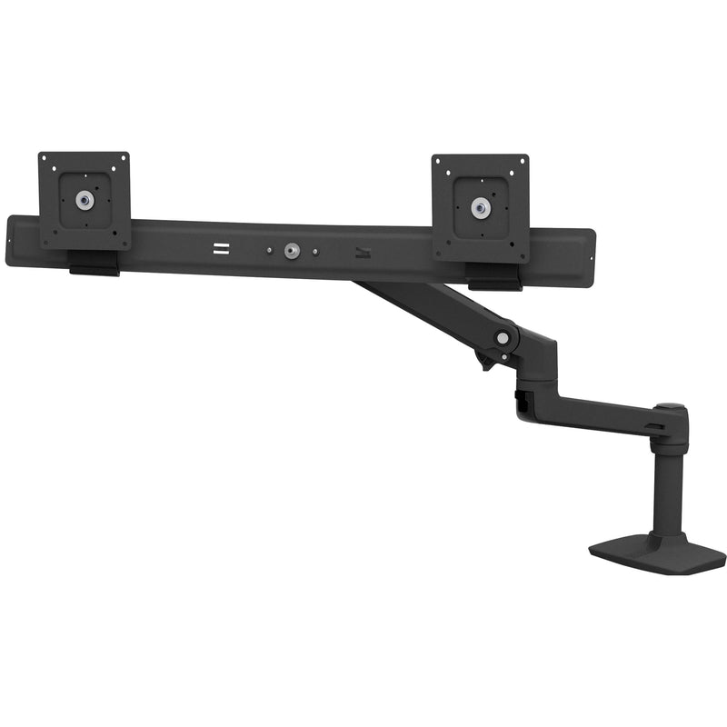 Ergotron LX Desk Dual Direct Arm for Two Displays up to 25" (Matte Black)