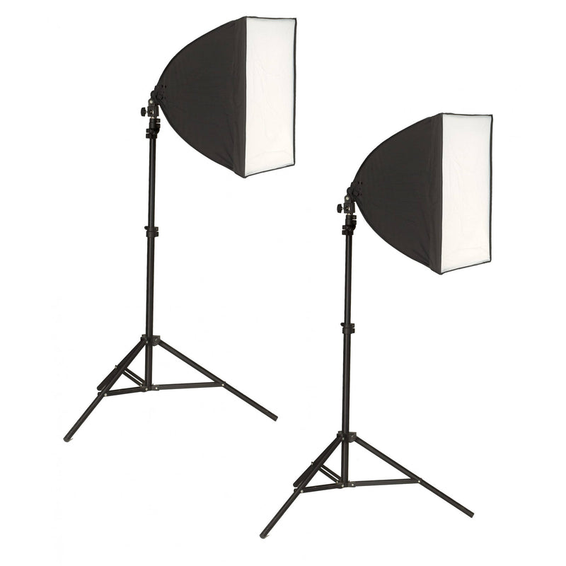 Smith-Victor TST24 24" Shooting Table Kit with Floor Stand and Two LED Light Softboxes