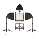 Smith-Victor TST24 24" Shooting Table Kit with Floor Stand and Three LED Light Softboxes