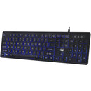 Adesso Large Print Antimicrobial Lighted Keyboard