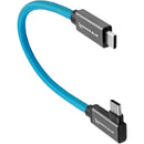 Kondor Blue Right-Angle USB 3.1 Gen 2 Type-C Cable (12")