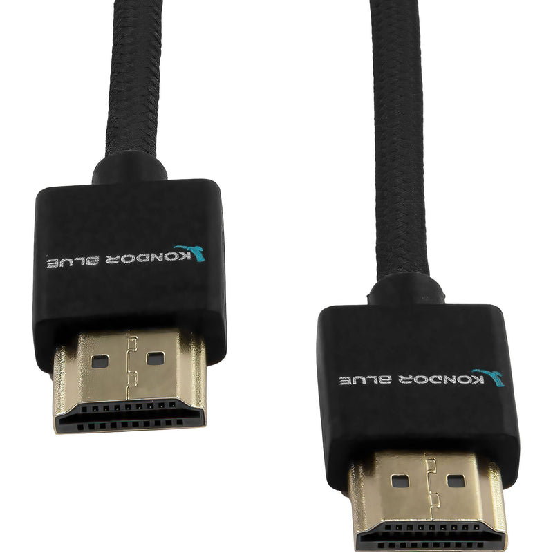 Kondor Blue Braided High-Speed HDMI Cable (Black, 16")