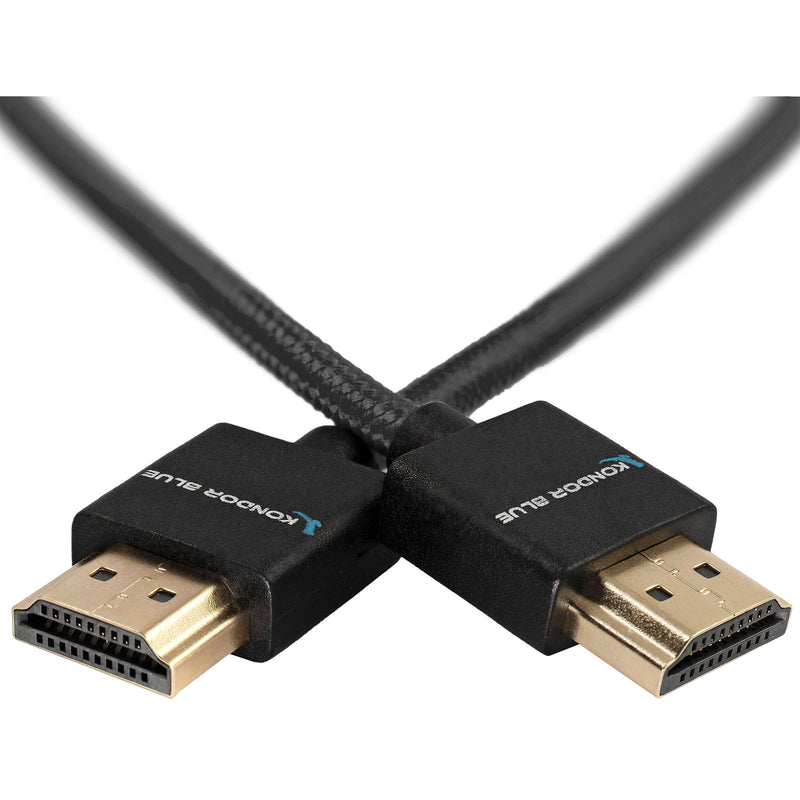Kondor Blue Braided High-Speed HDMI Cable (Black, 16")