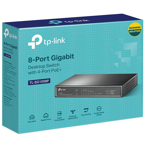 TP-Link TL-SG1008P V4 8-Port Gigabit PoE+ Compliant Unmanaged Switch