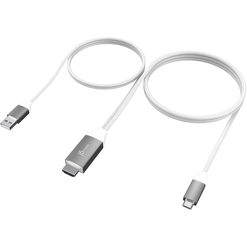 j5create USB-C Male to 4K HDMI Male Cable with USB Type-A Charging Cable