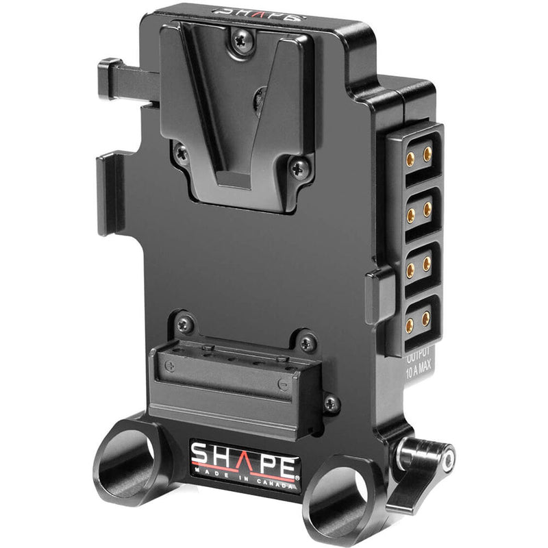 SHAPE Multi D-Tap V-Mount Battery Plate with 15mm LWS Rod Mount