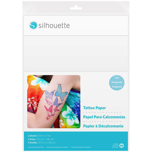 Silhouette Temporary Tattoo Printable Paper Tattoo Paper (2-Sheets)