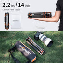 K&F Concept BA225 Carbon Fiber Tripod with Ball Head