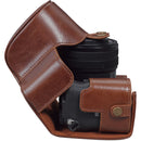 MegaGear Ever Ready Genuine Leather Camera Case for Sony a7C (Brown)