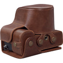 MegaGear Ever Ready Genuine Leather Camera Case for Sony a7C (Brown)
