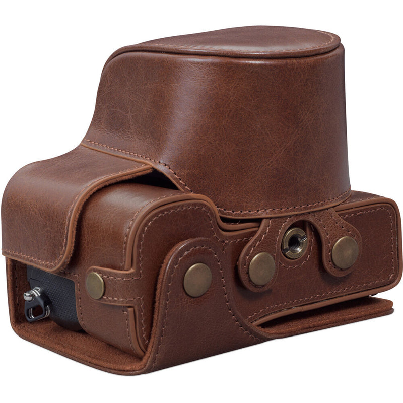 MegaGear Ever Ready Genuine Leather Camera Case for Sony a7C (Brown)