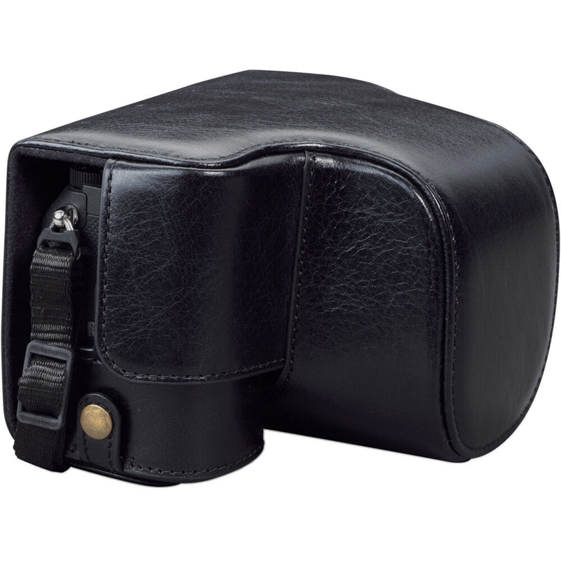 MegaGear Ever Ready Genuine Leather Camera Case for Sony a7C (Black)