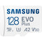 Samsung 128GB EVO Plus UHS-I microSDXC Memory Card with SD Adapter