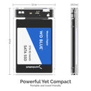 Sabrent 2.5" SATA Tool-Free Clear Enclosure