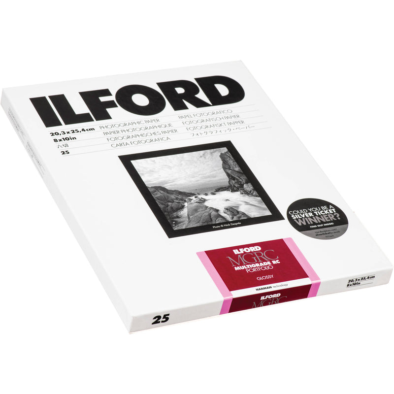Ilford GDS RC Portfolio Photo Paper (Glossy, 8 x 10", 25 Sheets)