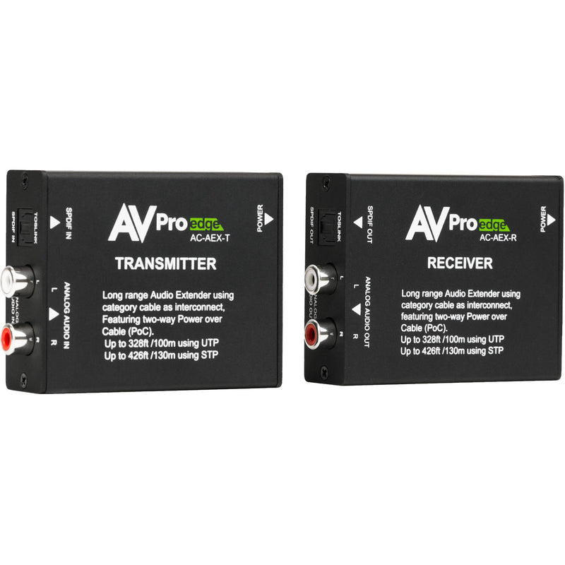 AVPro Edge AC-AEX-KIT Uncompressed Audio over CAT5e Extender Kit (330')