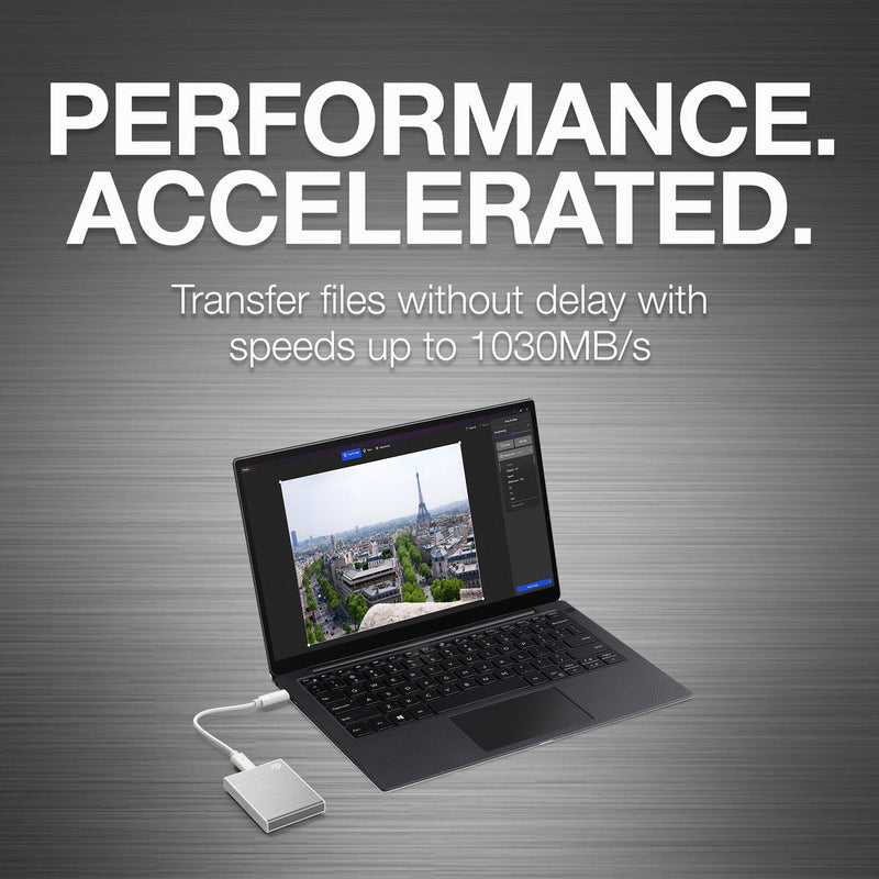 Seagate 2TB One Touch USB 3.2 Gen 2 External SSD (Silver Woven Fabric)