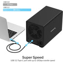 Sabrent USB 3.2 Gen 2 5-Bay 3.5" SATA Hard Drive Tray-Less Docking Station