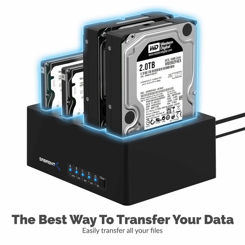 Sabrent 4-Bay USB 3.0 SATA 2.5" and 3.5" SSD/HDD Docking Station