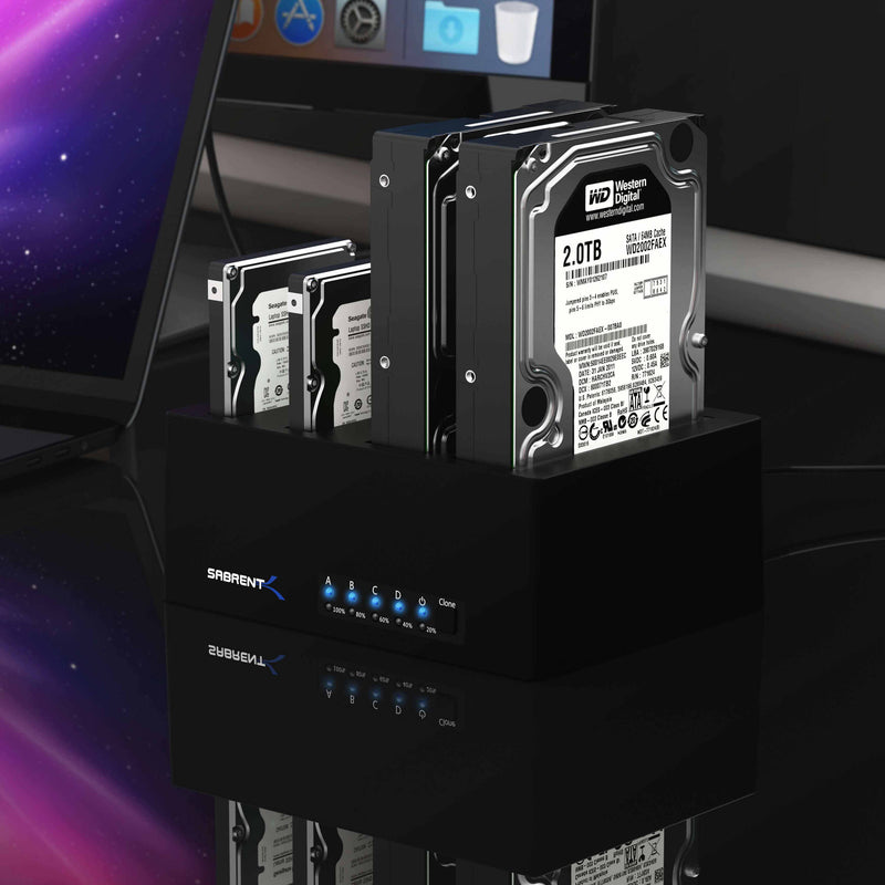 Sabrent 4-Bay USB 3.0 SATA 2.5" and 3.5" SSD/HDD Docking Station