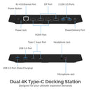 Sabrent USB Type-C Dual 4K Universal Docking Station with Power Delivery