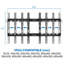 Mount-It! Low-Profile Tilting Wall Mount for 32 to 65" Displays