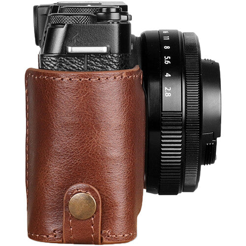 MegaGear Ever Ready Genuine Leather Camera Half Case for FUJIFILM X-E4 (Brown)