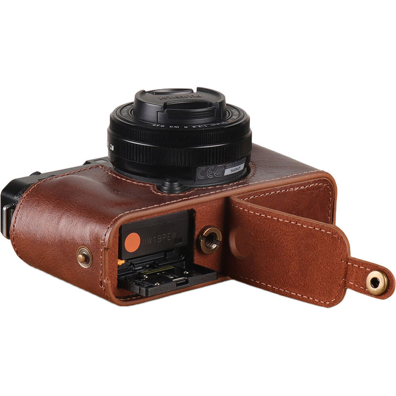 MegaGear Ever Ready Genuine Leather Camera Half Case for FUJIFILM X-E4 (Brown)