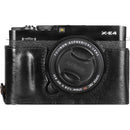 MegaGear Ever Ready Genuine Leather Camera Half Case for FUJIFILM X-E4 (Black)