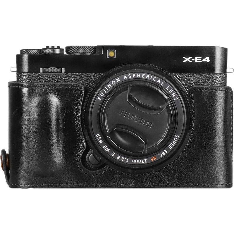 MegaGear Ever Ready Genuine Leather Camera Half Case for FUJIFILM X-E4 (Black)