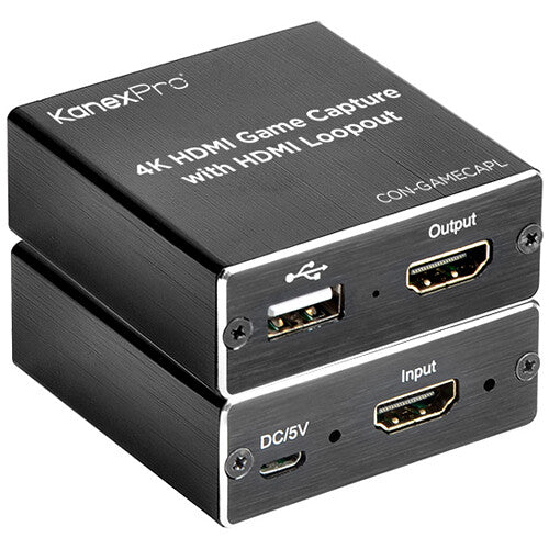 KanexPro 4K HDMI to USB 2.0 Capture Box with HDMI Loop Output