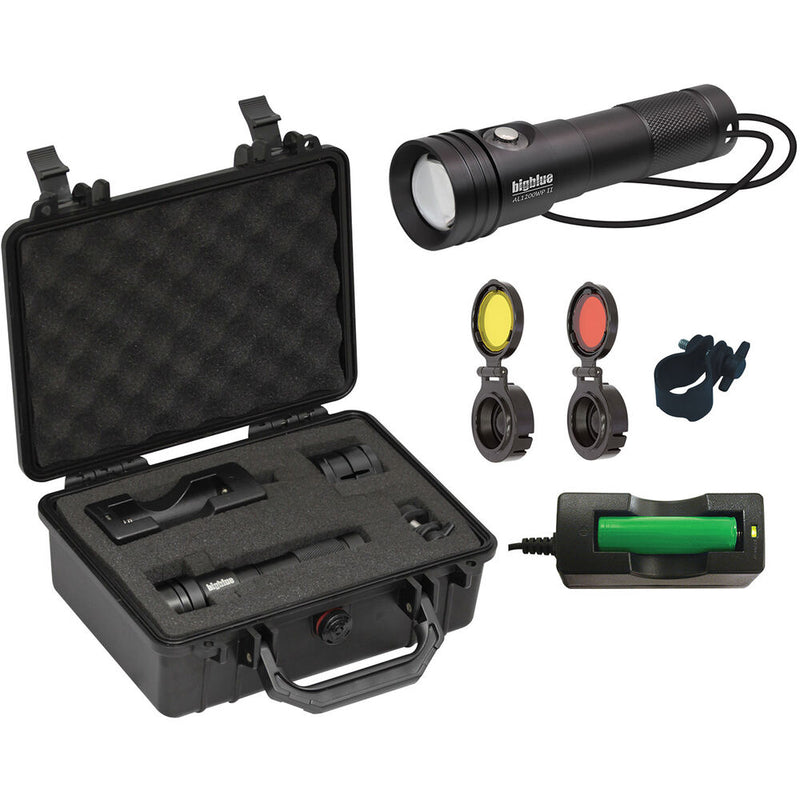 Bigblue AL1300WP Side-Switch Wide Beam Dive Light with Hard Case