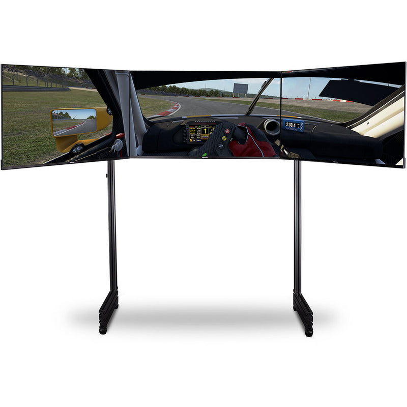 Next Level Racing Elite Freestanding Triple Monitor Add-On for Single Monitor Stand (Carbon Gray)