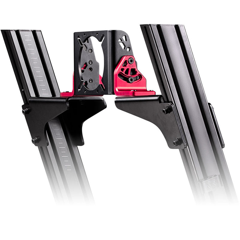 Next Level Racing Elite DD Side and Front Mount Adapter (Carbon Gray & Red)