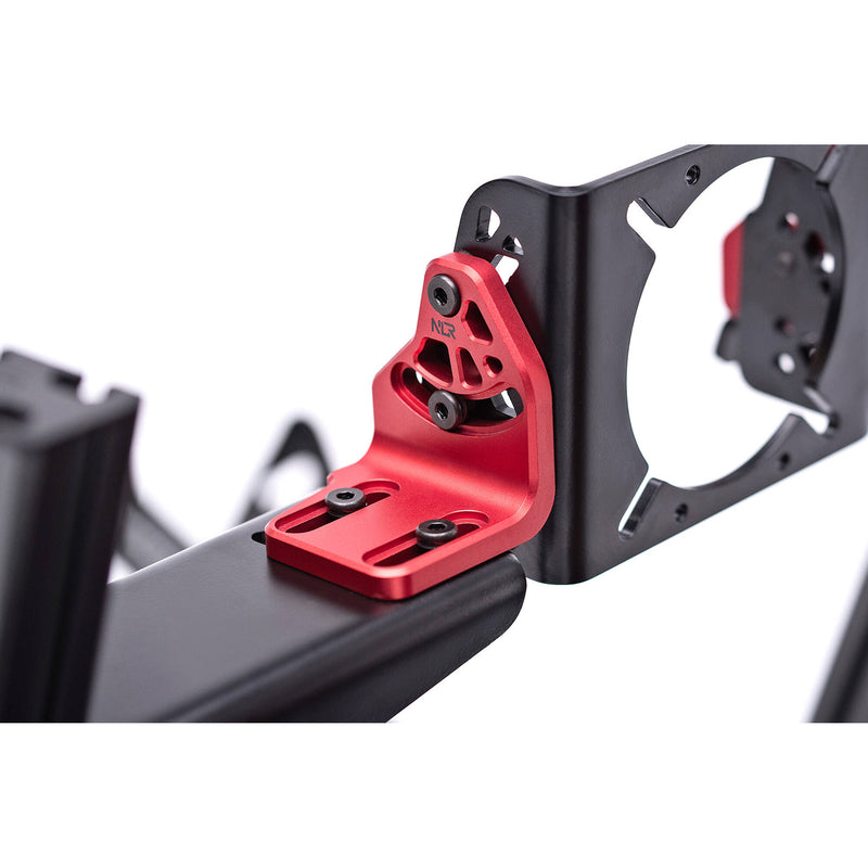 Next Level Racing Elite DD Side and Front Mount Adapter (Carbon Gray & Red)