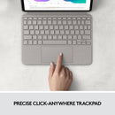 Logitech Combo Touch Backlit Keyboard Case for Apple 11" iPad Pro 1st, 2nd, and 3rd Gen (Sand)