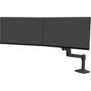 Ergotron LX Desk Dual Direct Arm Mount with Low-Profile Clamp (Matte Black)