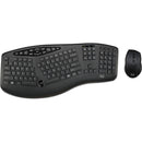 Adesso Trueform Wireless Ergo Keyboard and Optical Mouse (Black)