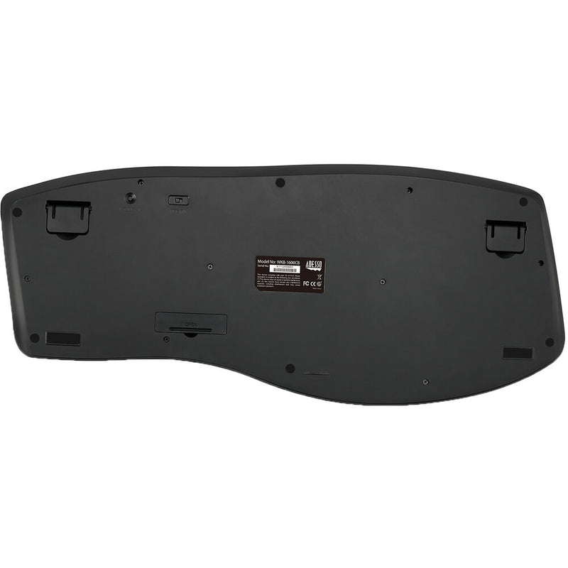 Adesso Trueform Wireless Ergo Keyboard and Optical Mouse (Black)