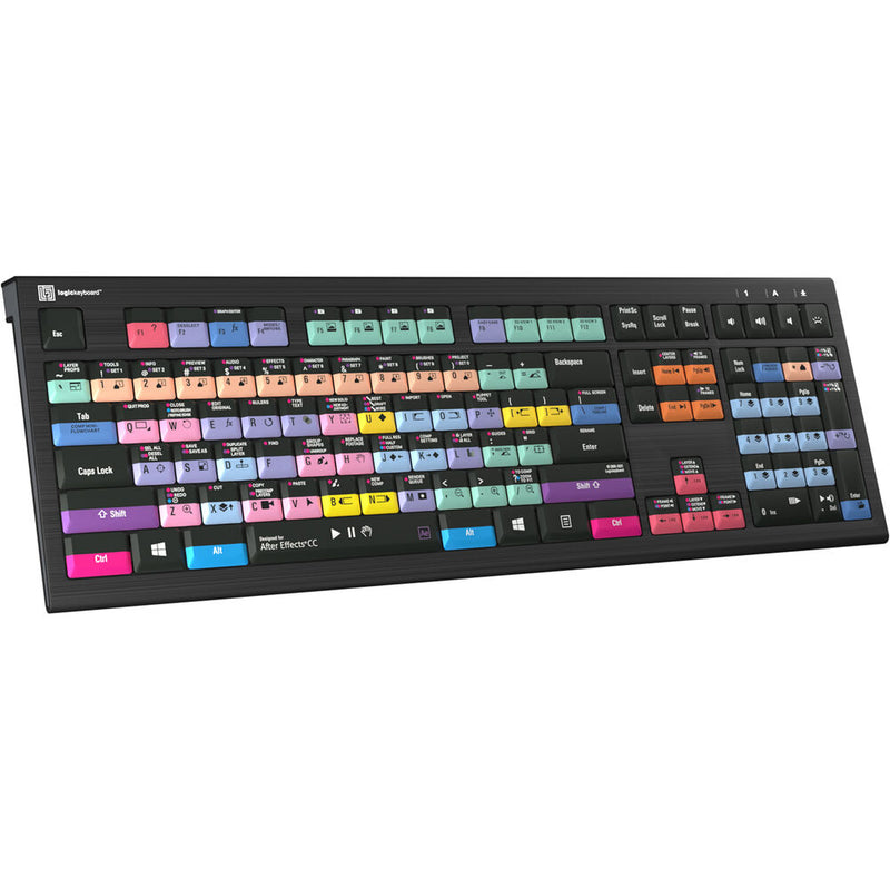 Logickeyboard ASTRA 2 Backlit Keyboard for Adobe After Effects CC (Windows, US English)