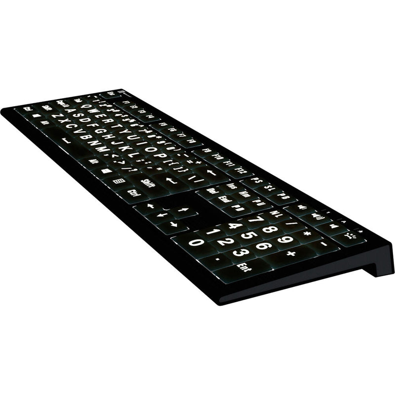 Logickeyboard ASTRA 2 Large-Print White-on-Black Wired Keyboard (Windows, US English)