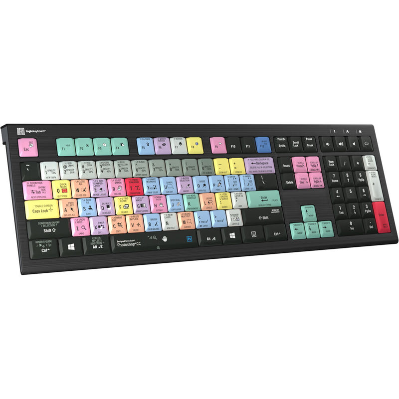 Logickeyboard ASTRA 2 Backlit Keyboard for Adobe Photoshop CC (Windows, US English)