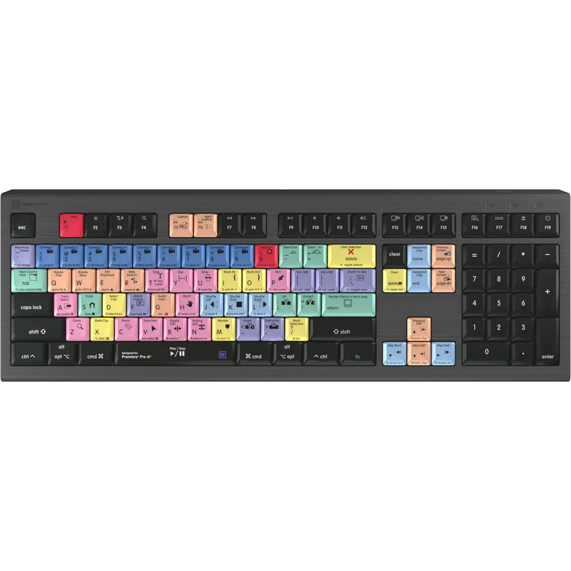 Logickeyboard ASTRA 2 Backlit Keyboard for Adobe Premiere Pro CC (Mac, US English)