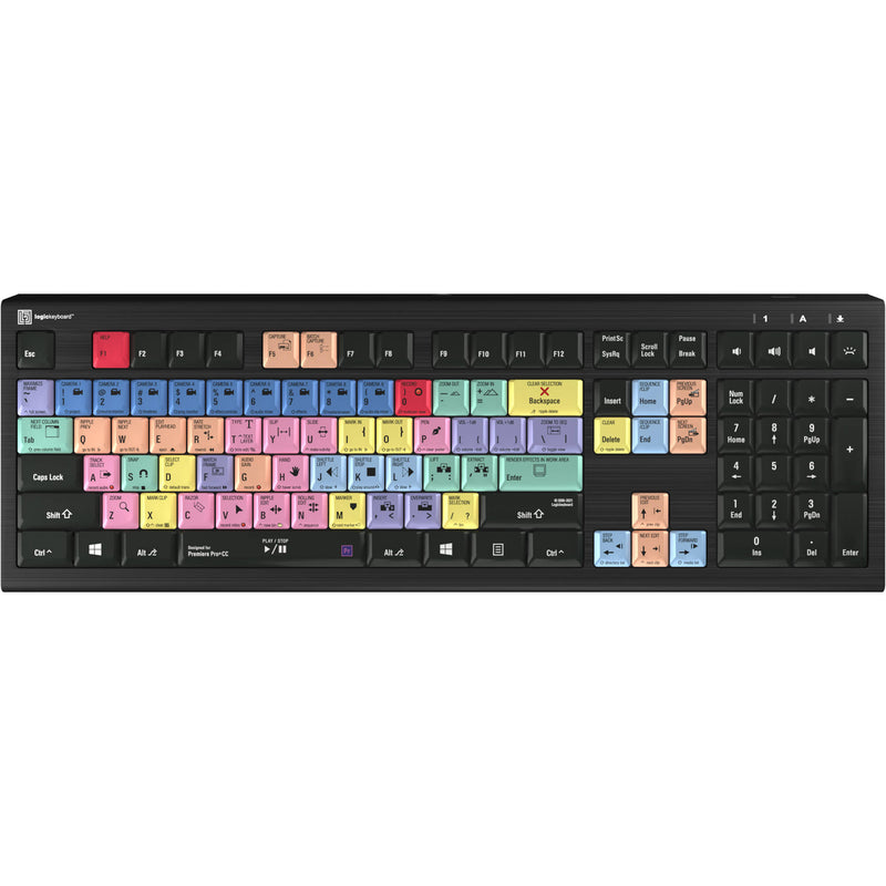 Logickeyboard ASTRA 2 Backlit Keyboard for Adobe Premiere Pro CC (Windows, US English)