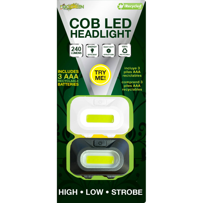 Go Green COB LED Headlight (2-Pack)