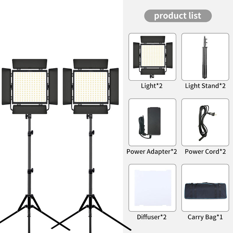 LituFoto P60 Bi-Color Photography LED 2-Light Kit