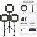 LituFoto P60 Bi-Color Photography LED 3-Light Kit