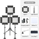 LituFoto P60s Bi-Color Photography LED 3-Ligh Kit