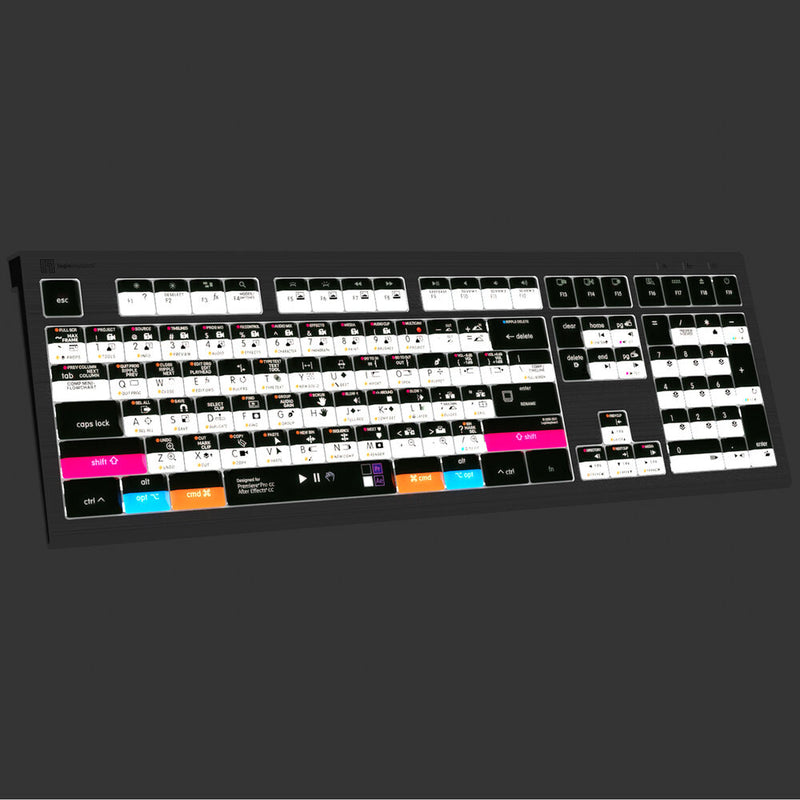 Logickeyboard ASTRA 2 Backlit Keyboard for Adobe Premiere Pro CC and After Effects CC (Mac, US English)